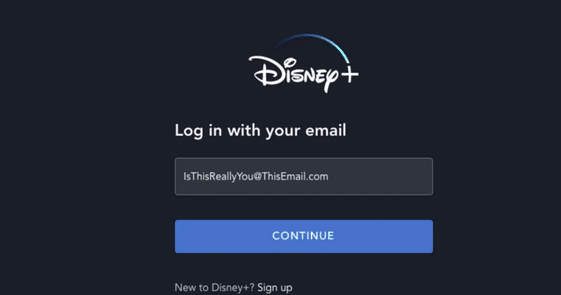 Login with email